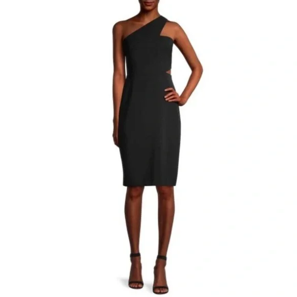 Aidan Mattox | Dresses | Aidan Mattox One Shoulder Dress With Cutout |  Poshmark